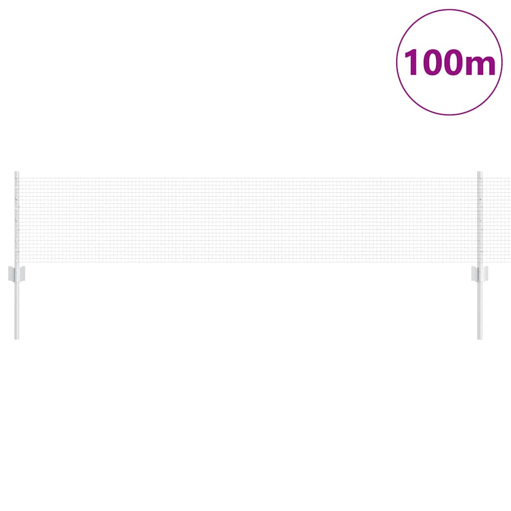 Zavarena žičana ograda s postom 100 x 0,4 m Srebrna Mreža