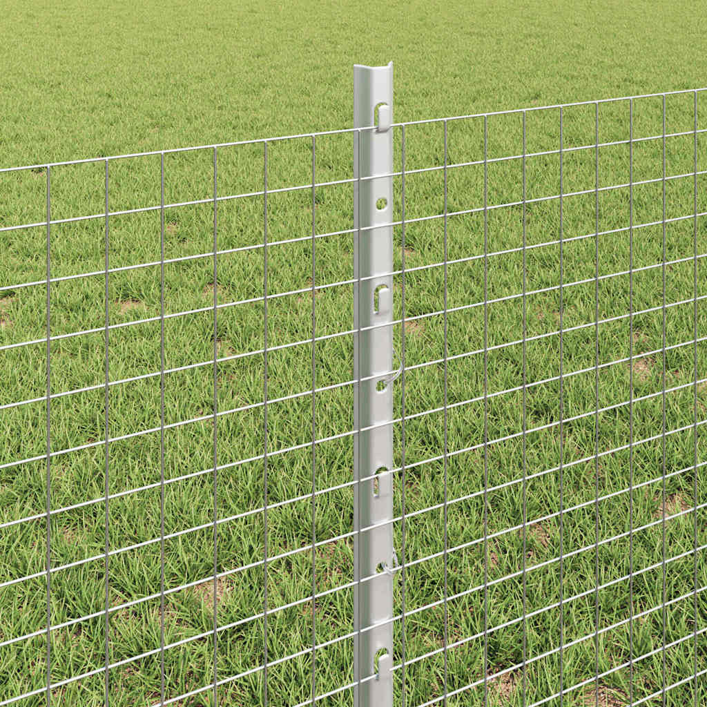 Zavarena žičana ograda s postom 100 x 0,6 m Srebrna Mreža