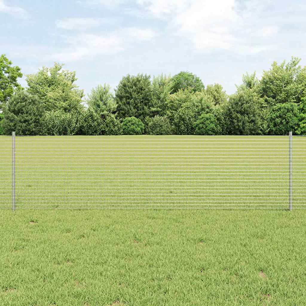 Zavarena žičana ograda s postom 100 x 0,6 m Srebrna Mreža