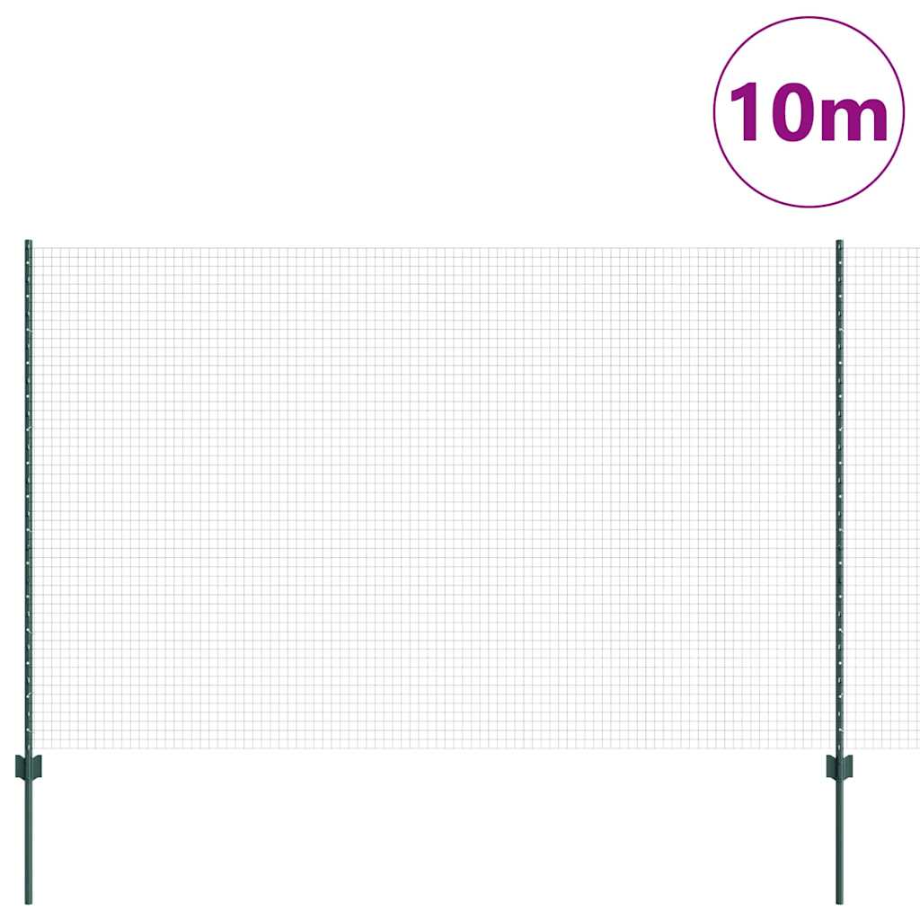 Zatvorena žičana ograda s postovima 10 x 1,6 m Zelena Mreža