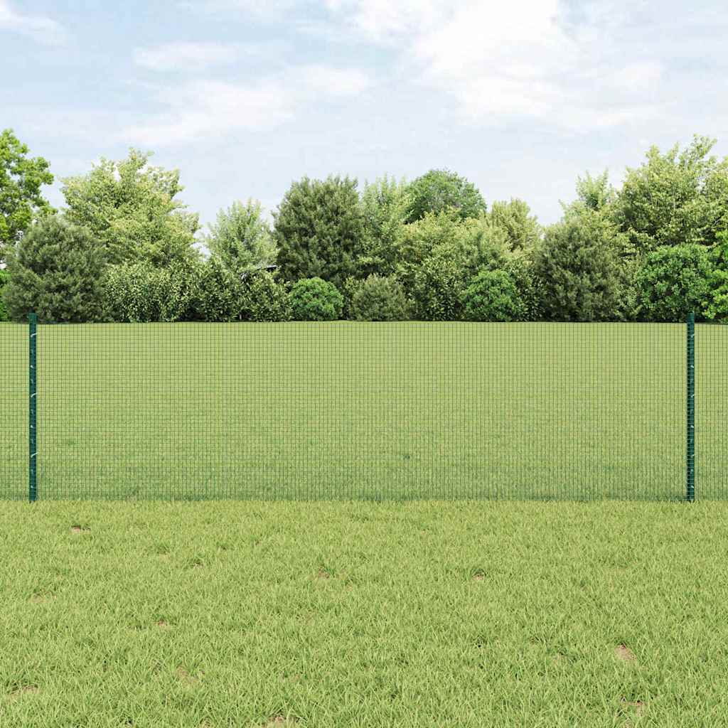 Zatvorena žičana ograda s postovima 25 x 0,6 m Zelena Mreža