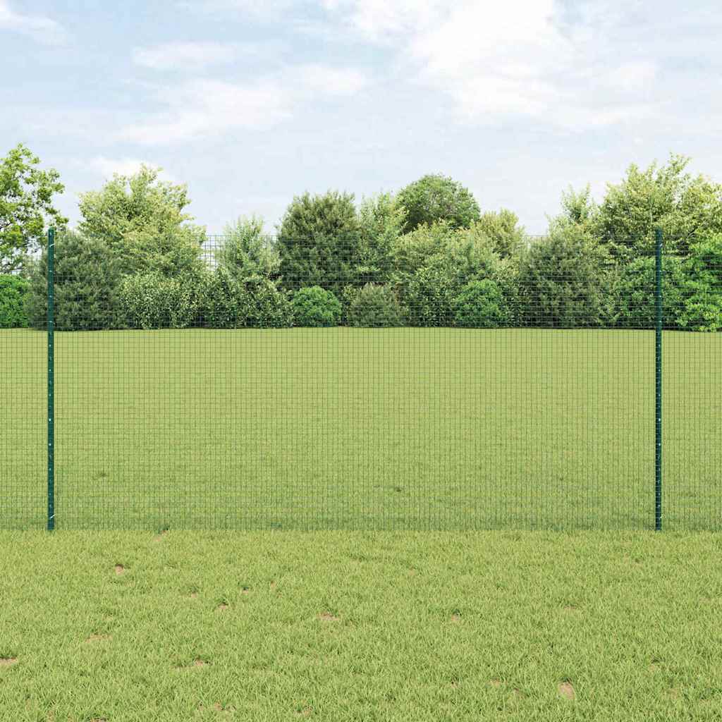 Zatvorena žičana ograda s postovima 25 x 1,2 m Zelena Mreža