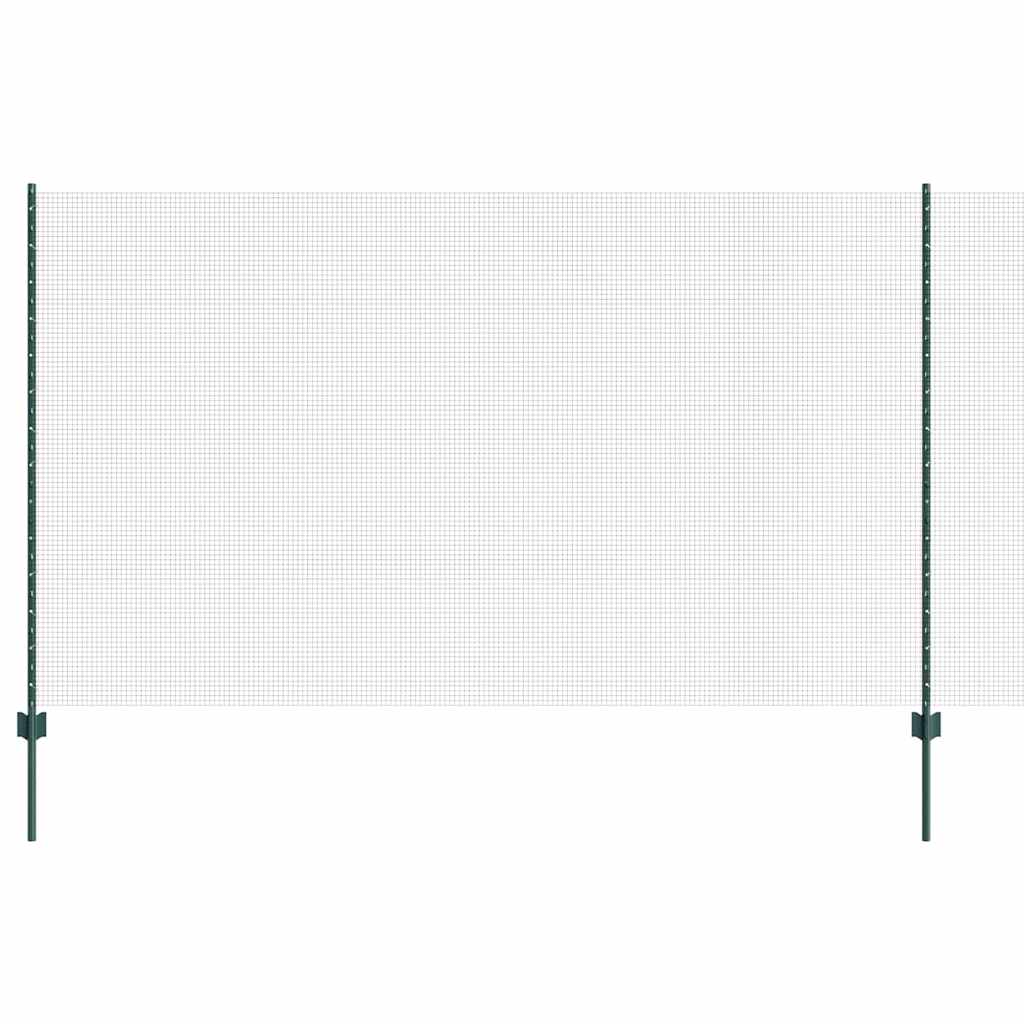 Zatvorena žičana ograda s postovima 25 x 1,4 m Zelena Mreža