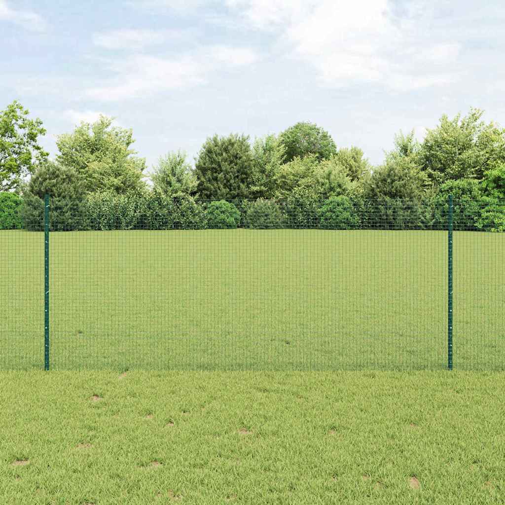 Zatvorena žičana ograda s postovima 50 x 1 m Zelena Mreža