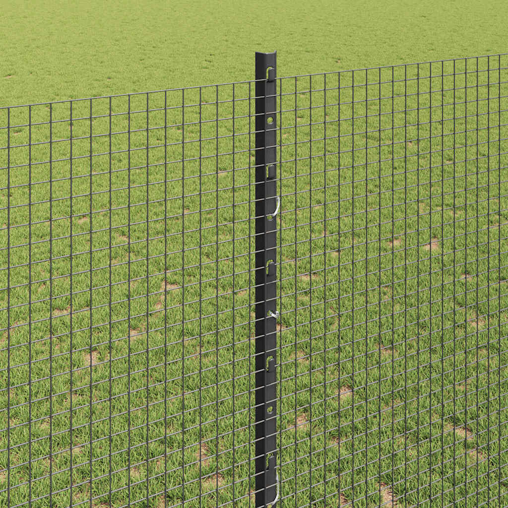 Zavarena žičana ograda s postom 10 x 1,4 m Siva Mreža