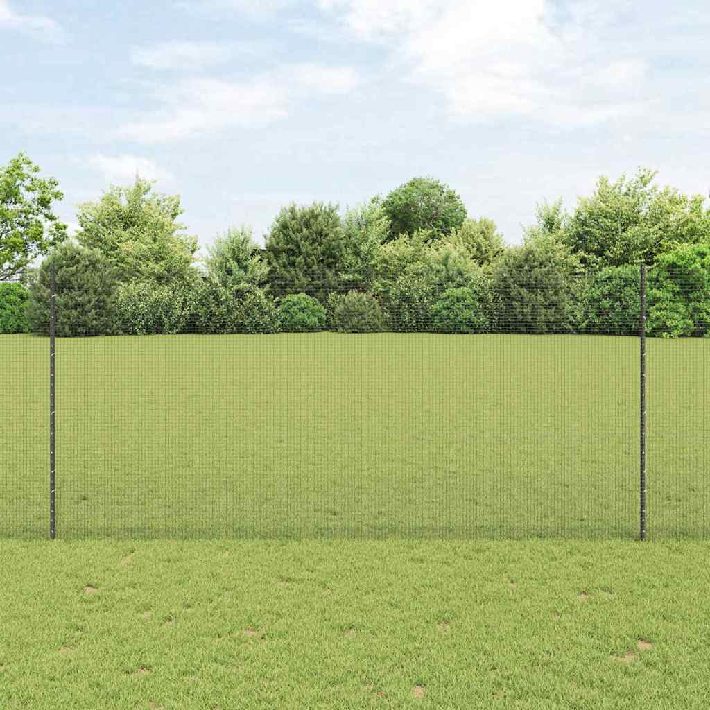 Zavarena žičana ograda s postom 10 x 1,4 m Siva Mreža
