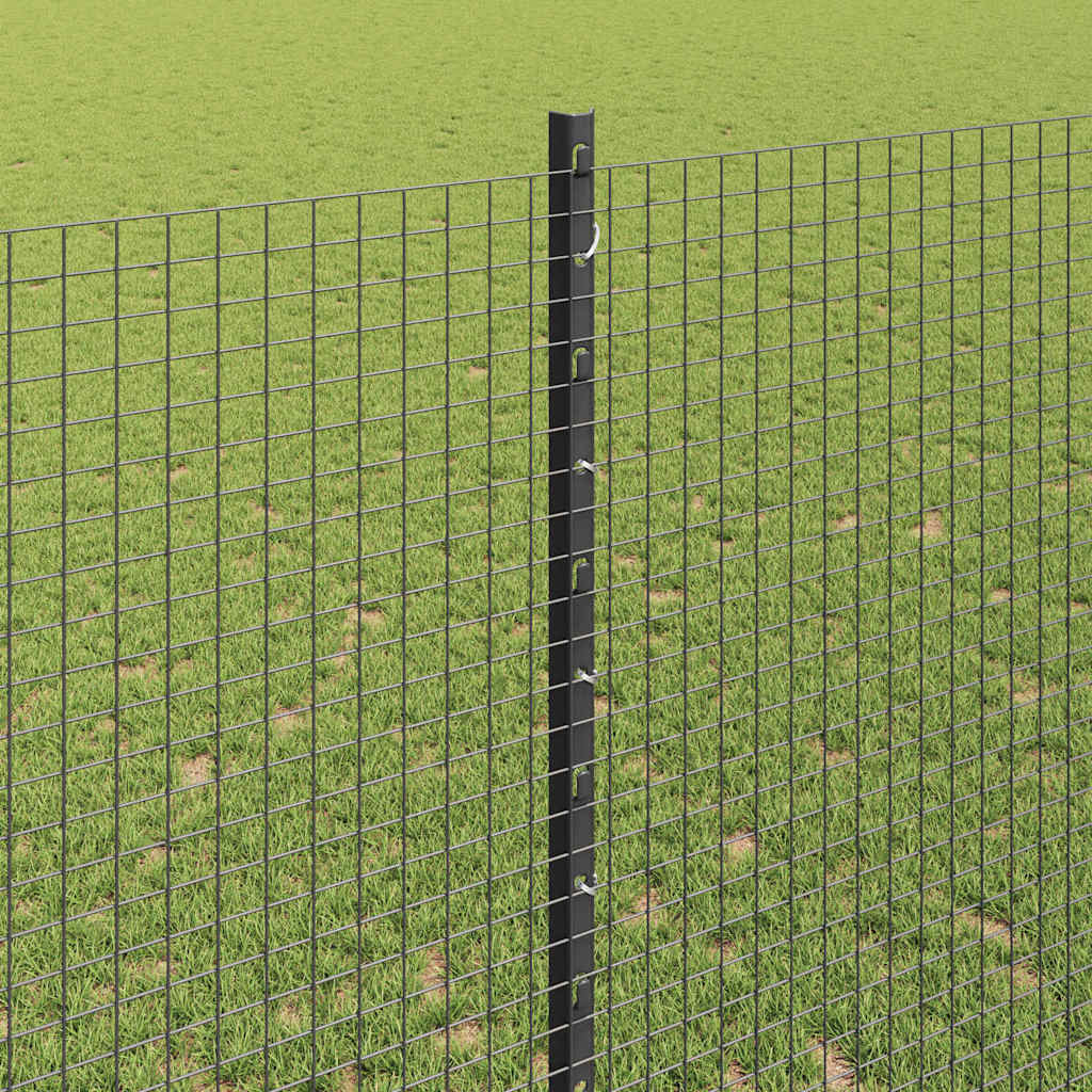 Zavarena žičana ograda s postom 10 x 1,4 m Siva Mreža
