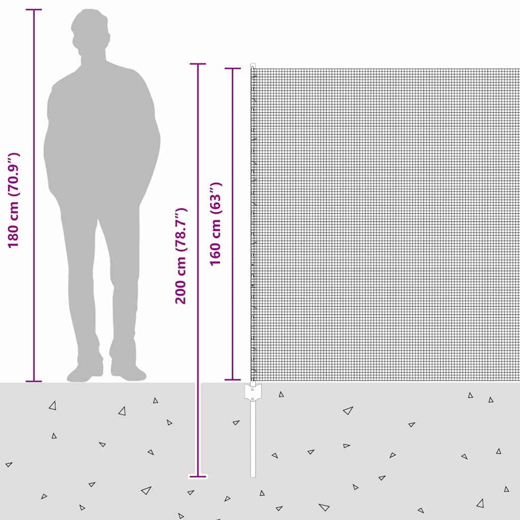 Zatvorena žičana ograda s postovima 10 x 1,6 m Siva Mreža