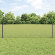 Zavarena žičana ograda s postom 25 x 0,6 m Siva Mreža