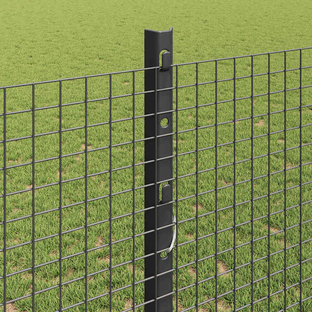 Zavarena žičana ograda s postom 25 x 1,2 m Siva Mreža