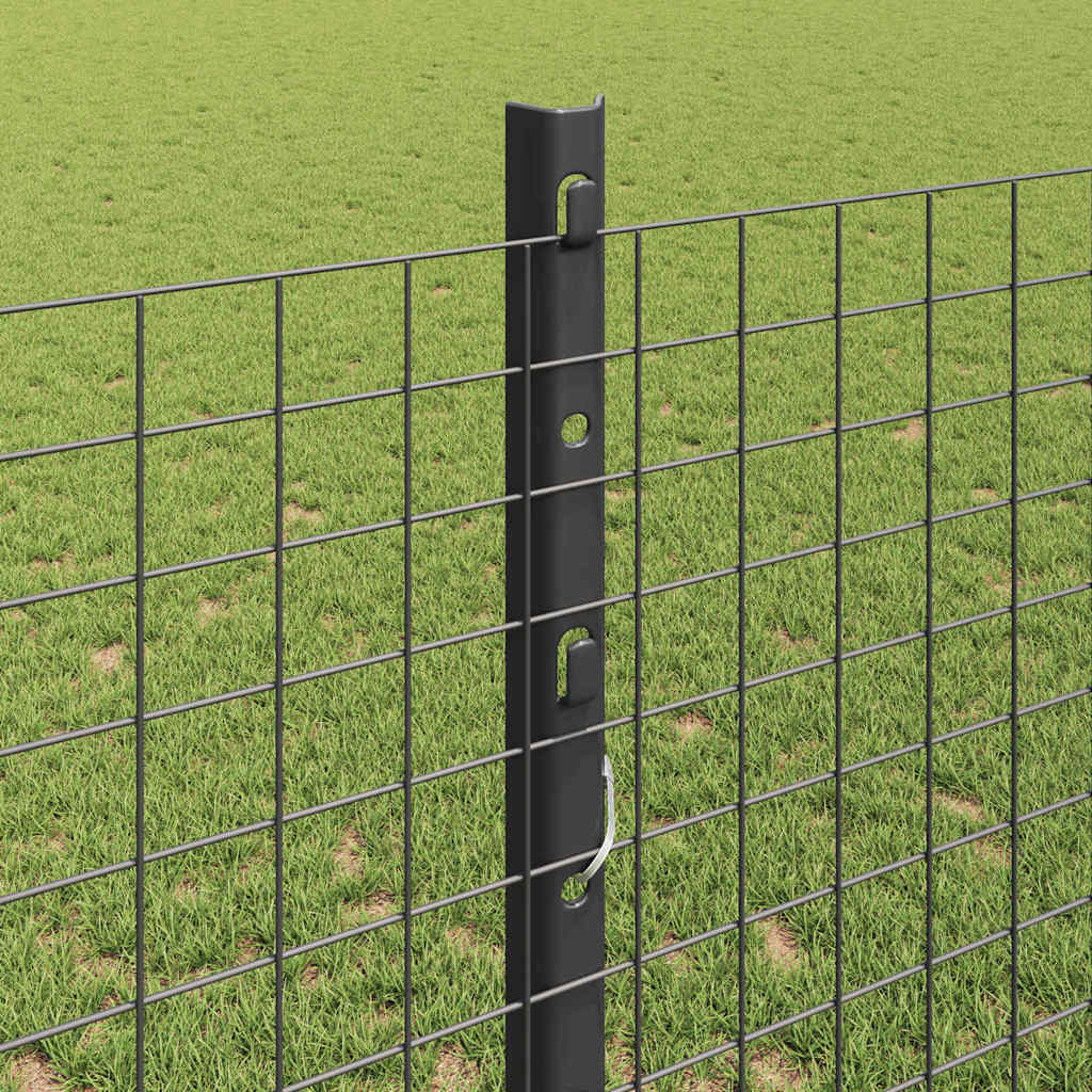Zavarena žičana ograda s postom 25 x 1,2 m Siva Mreža