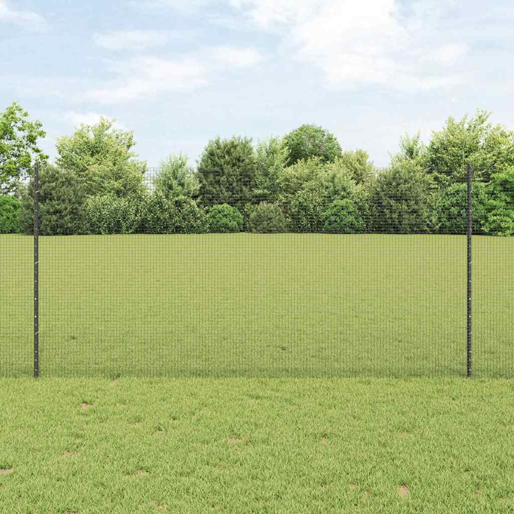 Zavarena žičana ograda s postom 50 x 1,2 m Siva Mreža