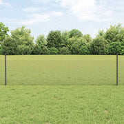 Zavarena žičana ograda s postom 100 x 0,5 m Siva Mreža