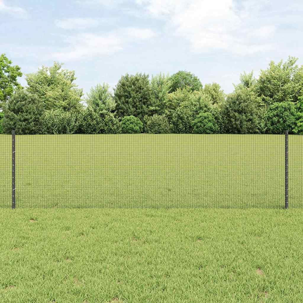 Zavarena žičana ograda s postom 100 x 0,6 m Siva Mreža