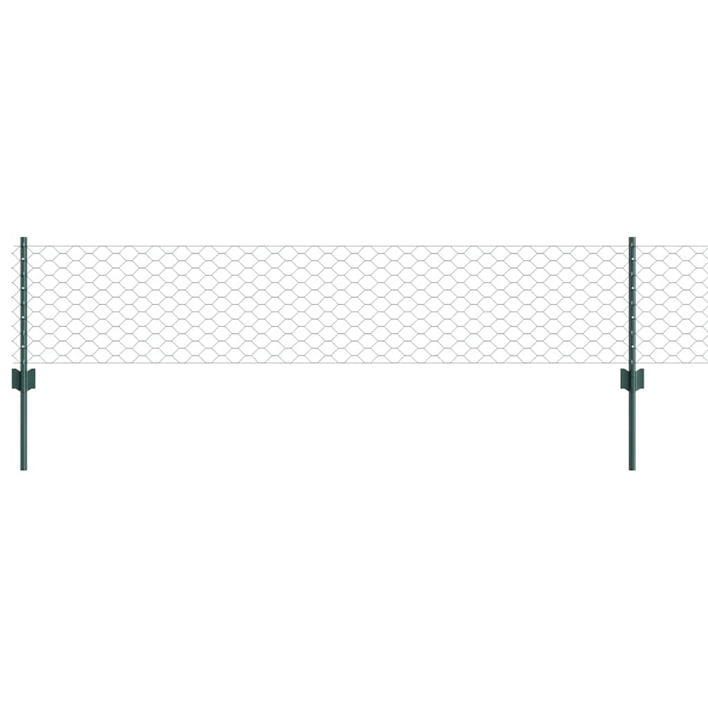Heksagonalna ograda s stubom 10 x 0,4 m Čelik premazan PVC-om