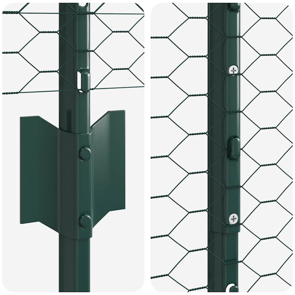Heksagonalna ograda s stubom 10 x 1,2 m Čelik premazan PVC-om