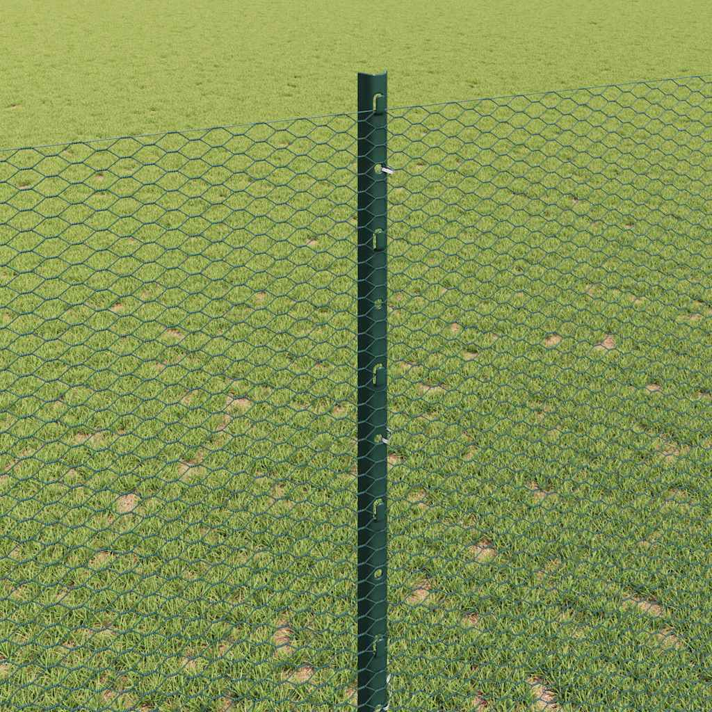 Heksagonalna ograda s stubom 10 x 1,4 m Čelik premazan PVC-om