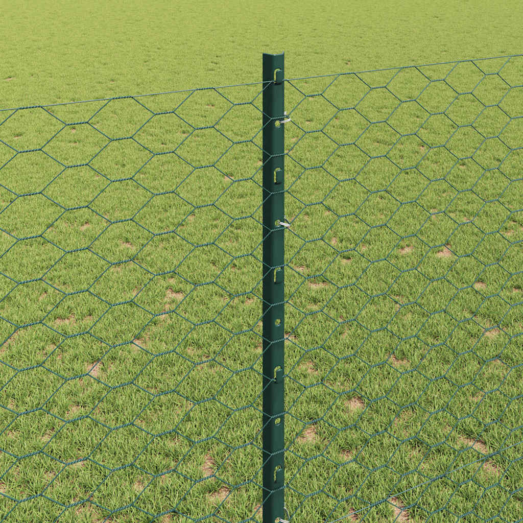 Heksagonalna ograda s stubom 10 x 1,4 m Čelik premazan PVC-om