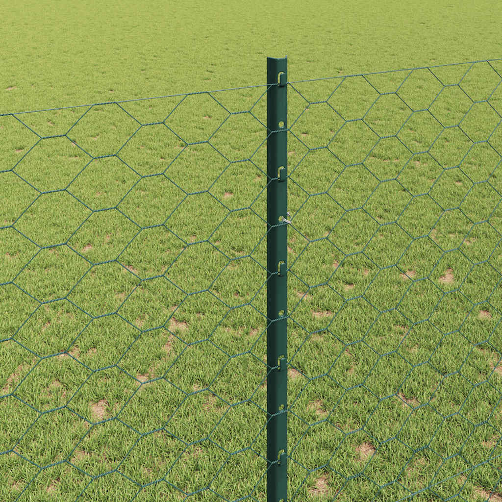 Heksagonalna ograda s stubom 10 x 1,5 m Čelik premazan PVC-om