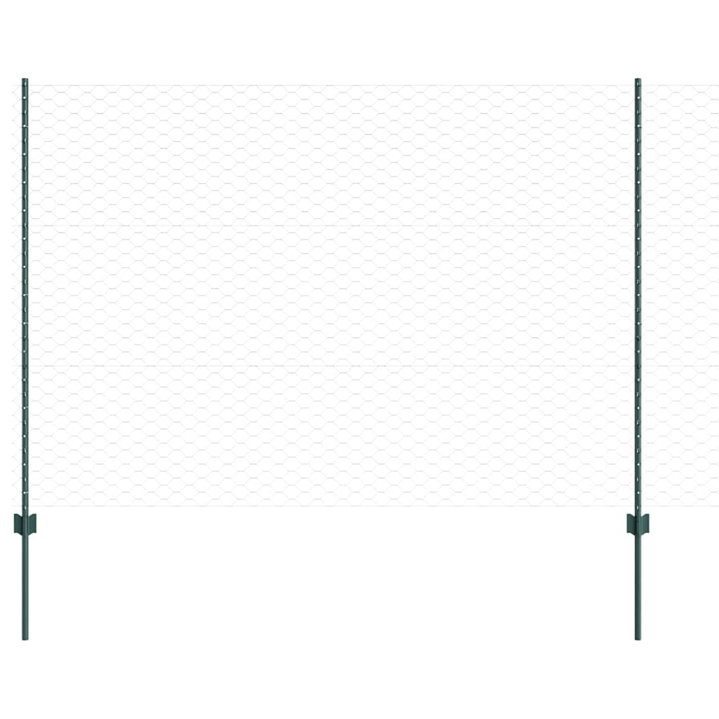 Heksagonalna ograda s stubom 10 x 1,5 m Čelik premazan PVC-om