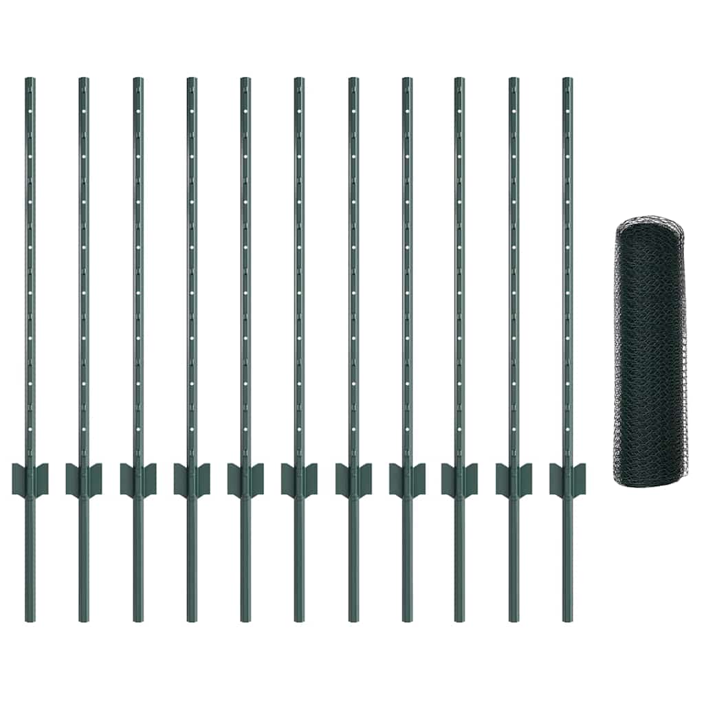Heksagonalna ograda s stubom 25 x 0,8 m Čelik premazan PVC-om