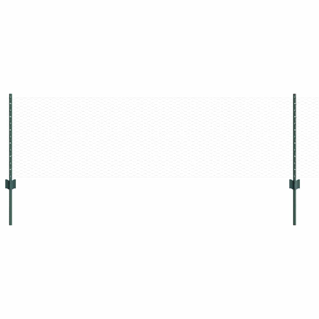 Heksagonalna ograda s stubom 50 x 0,6 m Čelik premazan PVC-om
