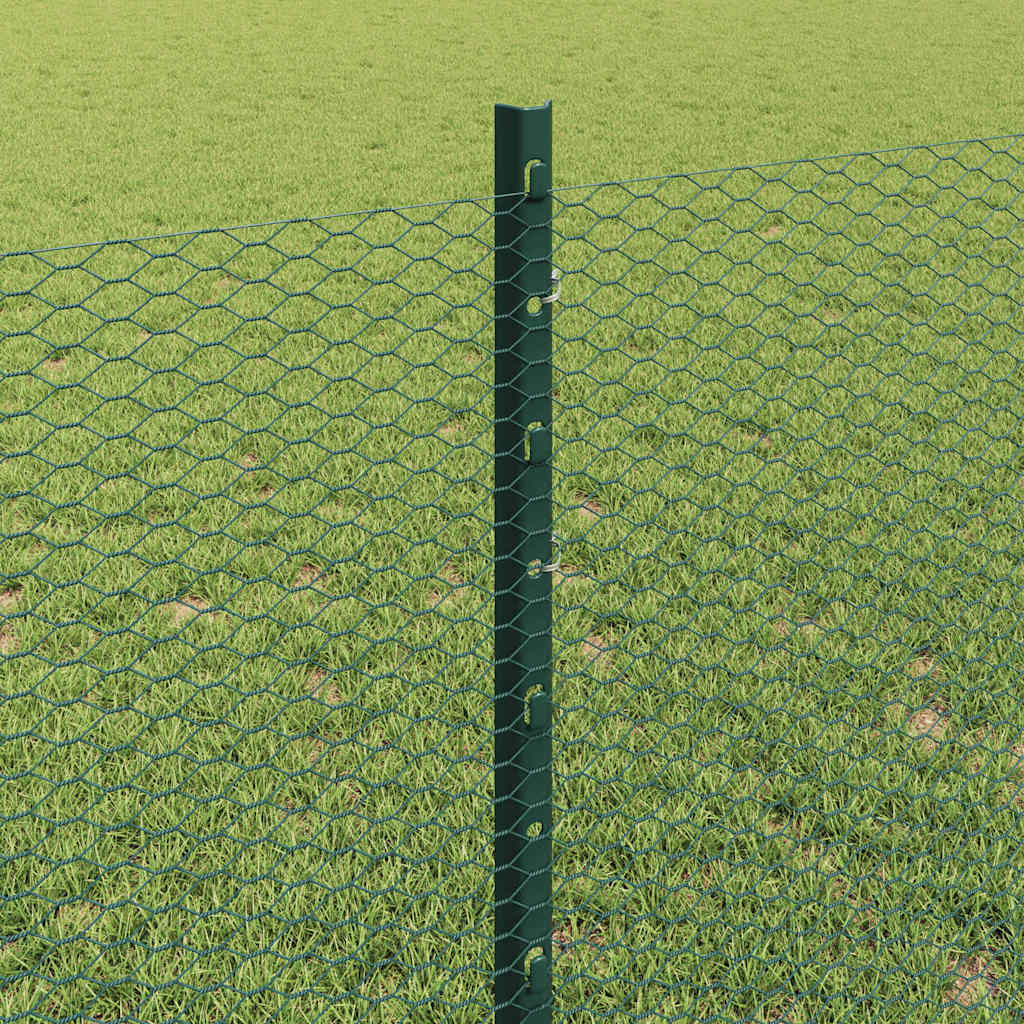 Heksagonalna ograda s stubom 50 x 0,8 m Čelik premazan PVC-om