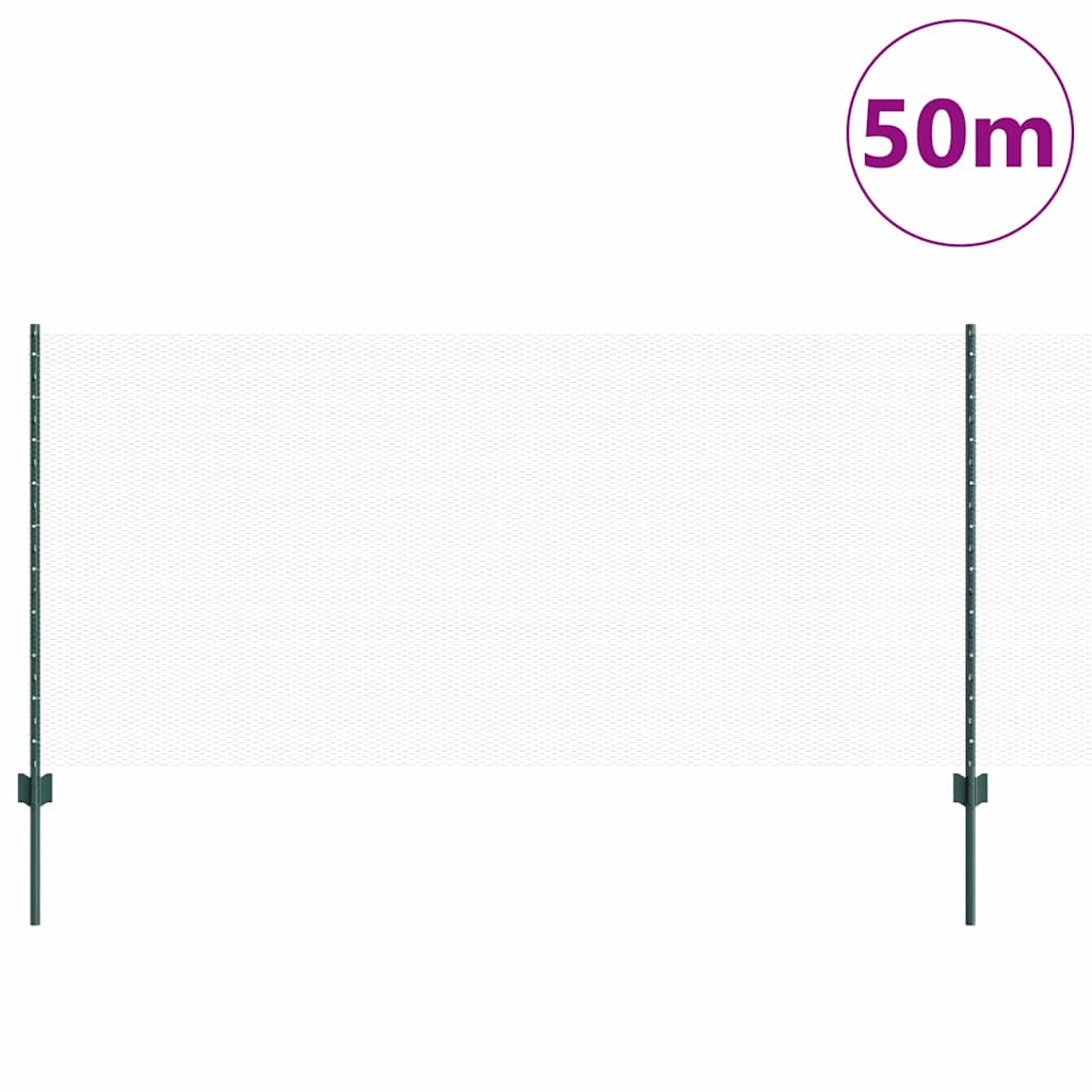 Heksagonalna ograda s stubom 50 x 1 m Čelik premazan PVC-om