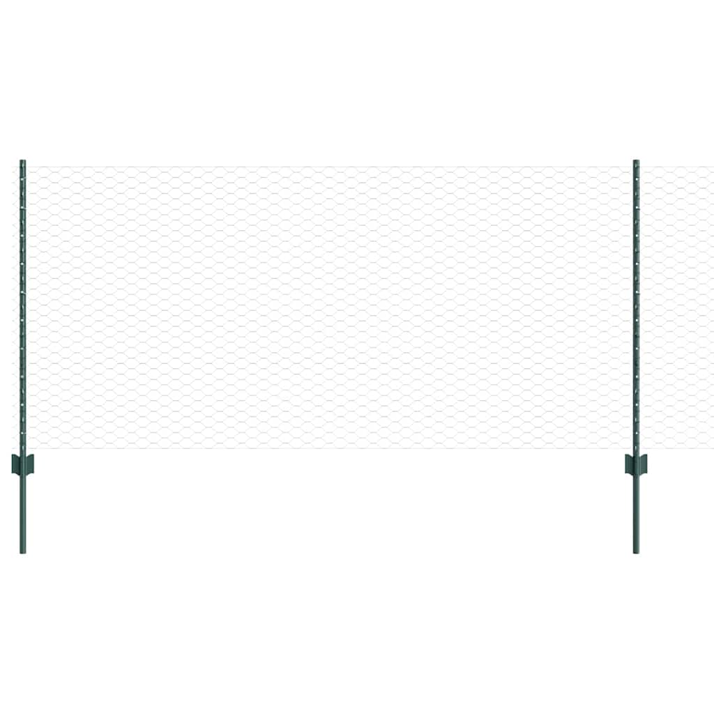 Heksagonalna ograda s stubom 50 x 1 m Čelik premazan PVC-om