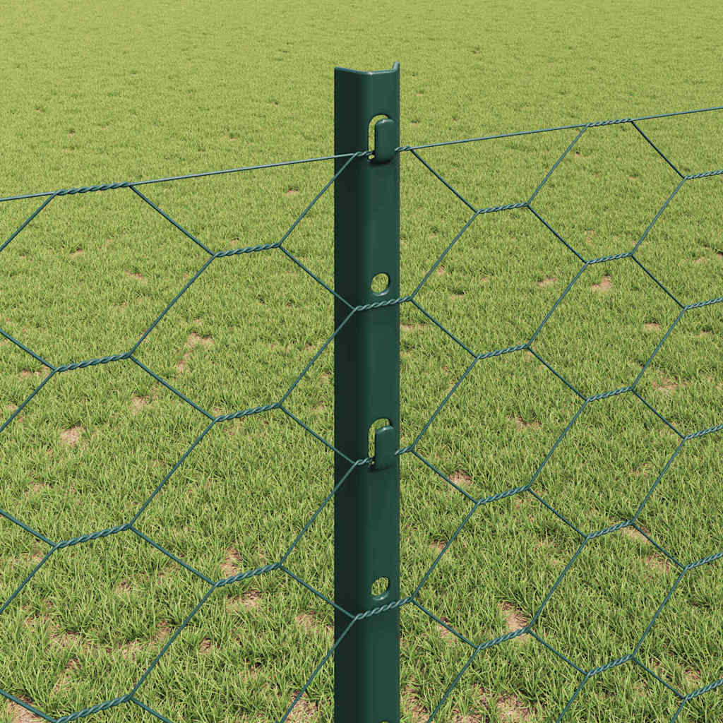 Heksagonalna ograda s stubom 50 x 1,2 m Čelik premazan PVC-om