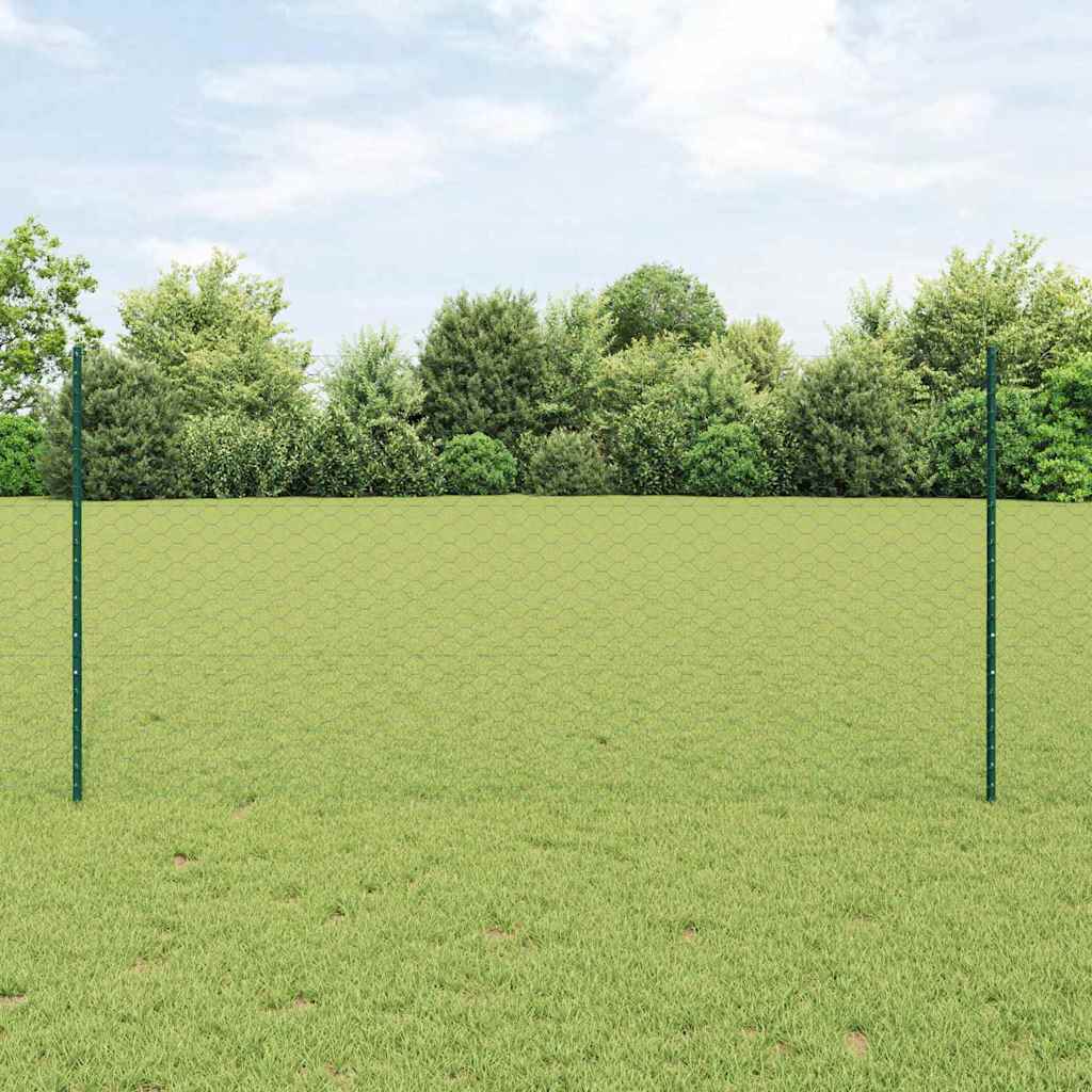 Heksagonalna ograda s stubom 50 x 1,2 m Čelik premazan PVC-om