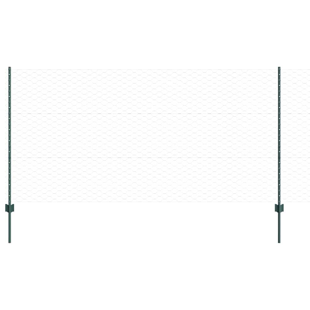 Heksagonalna ograda s stubom 50 x 1,2 m Čelik premazan PVC-om