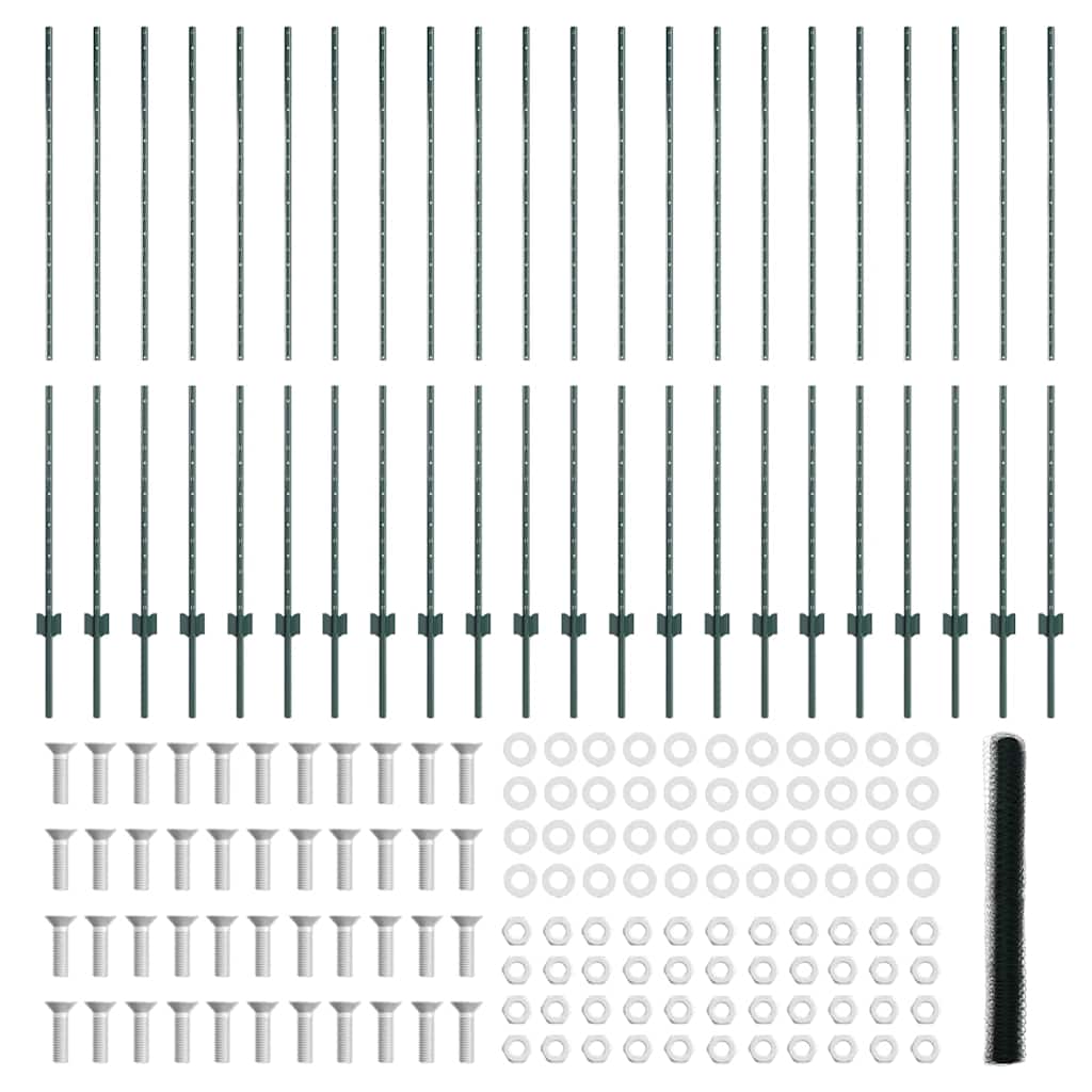 Heksagonalna ograda s stubom 50 x 1,6 m Čelik premazan PVC-om