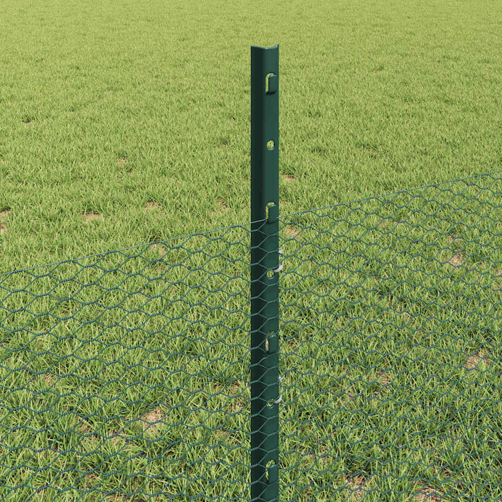 Heksagonalna ograda s stubom 100 x 0,5 m Čelik premazan PVC-om