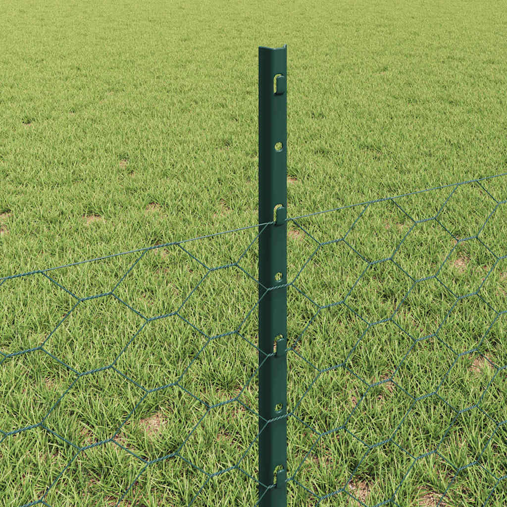 Heksagonalna ograda s stubom 100 x 0,5 m Čelik premazan PVC-om