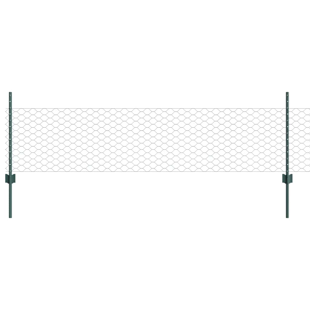 Heksagonalna ograda s stubom 100 x 0,5 m Čelik premazan PVC-om