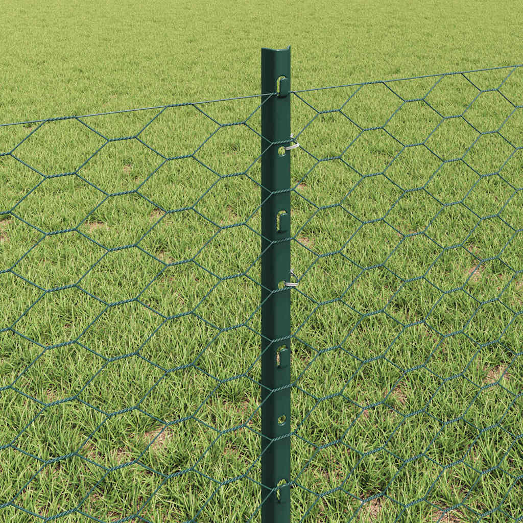 Heksagonalna ograda s stubom 100 x 0,6 m Čelik premazan PVC-om