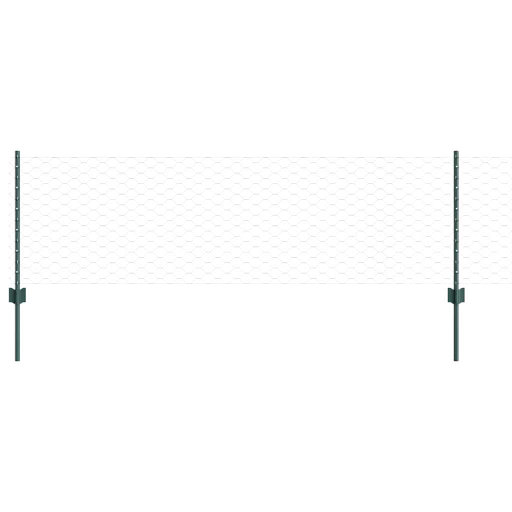 Heksagonalna ograda s stubom 100 x 0,6 m Čelik premazan PVC-om