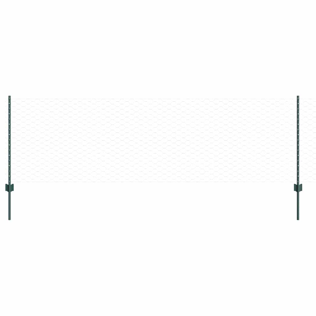 Heksagonalna ograda s stubom 100 x 0,8 m Čelik premazan PVC-om