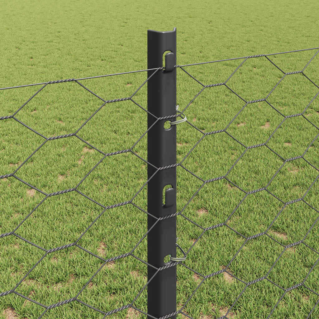 Heksagonalna ograda s stubom 10 x 1,2 m Čelik premazan PVC-om
