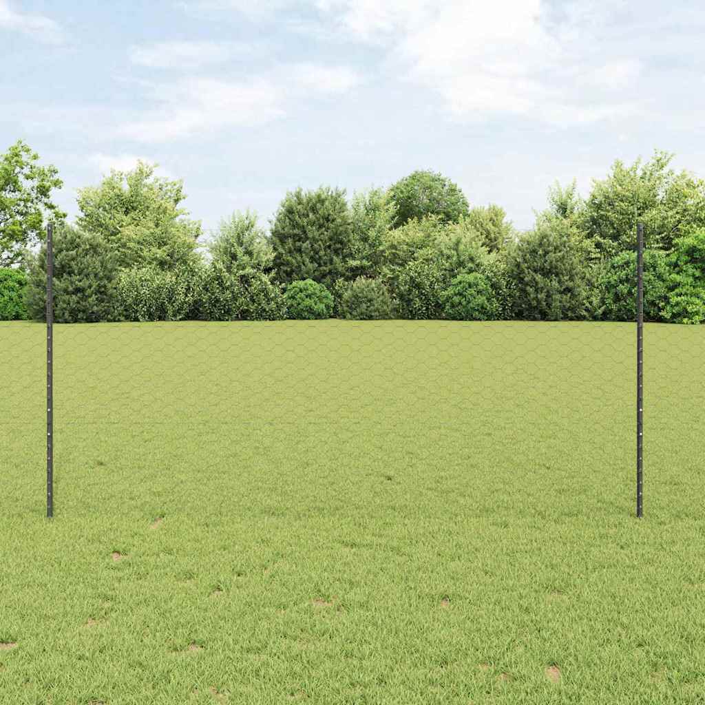 Heksagonalna ograda s stubom 10 x 1,2 m Čelik premazan PVC-om
