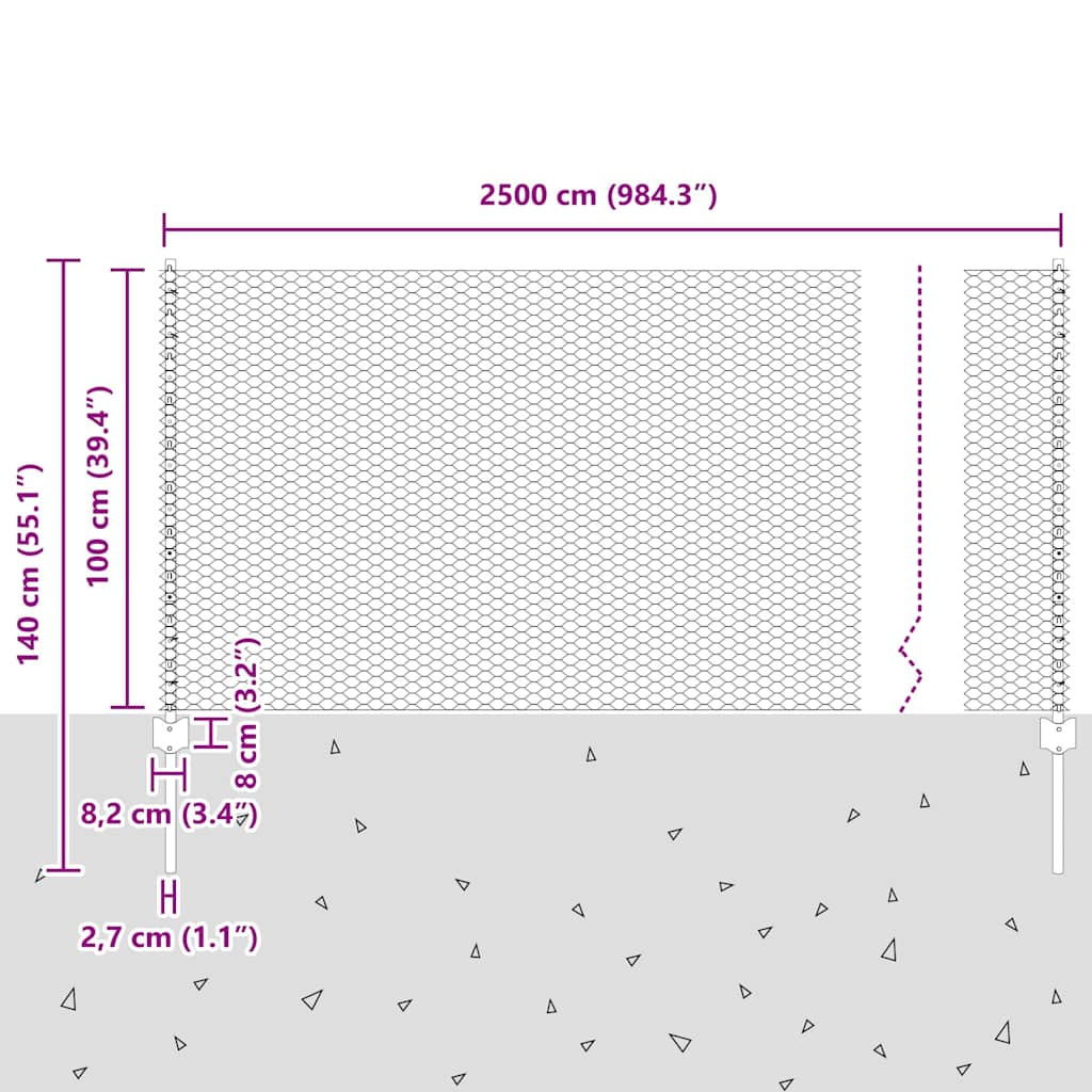 Zavarena žičana ograda 25 x 1 m (Š x V) Čelik premazan PVC-om