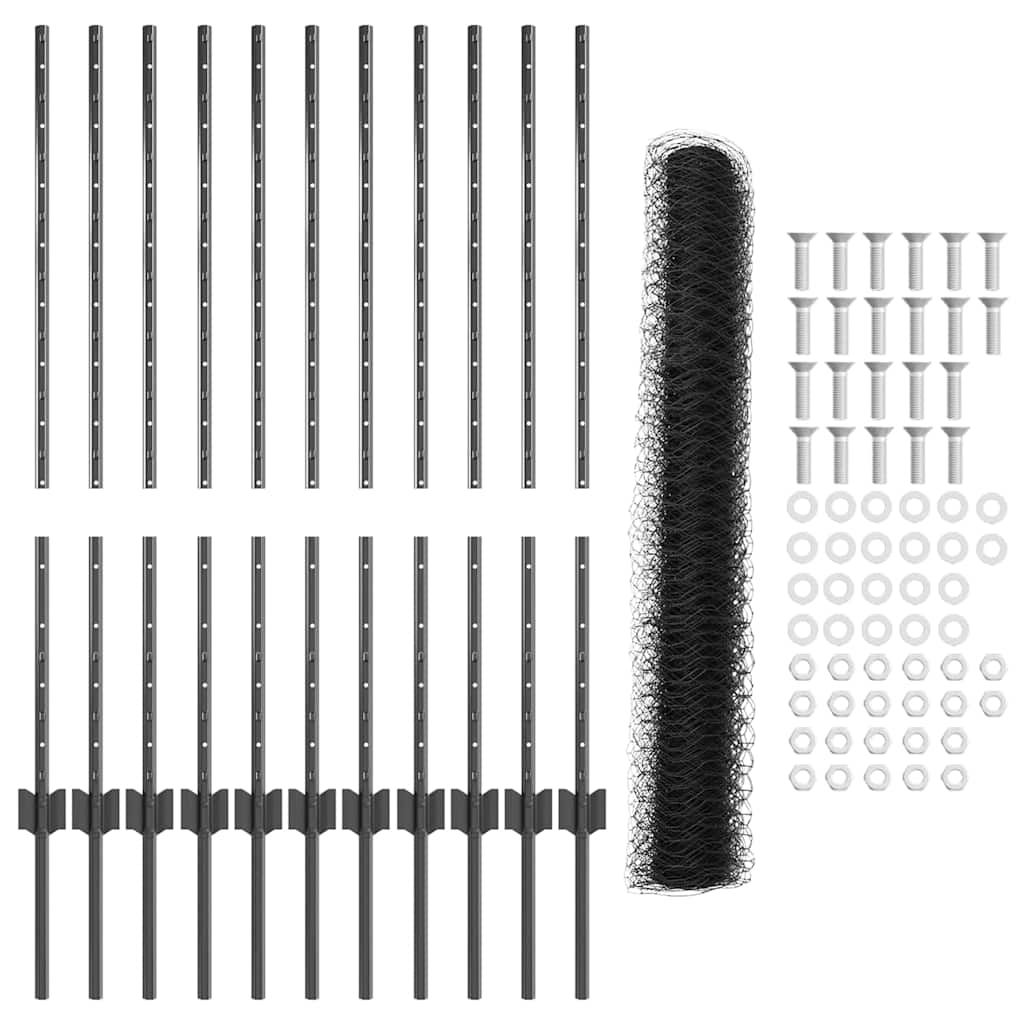 Zavarena žičana ograda 25 x 1 m (Š x V) Čelik premazan PVC-om