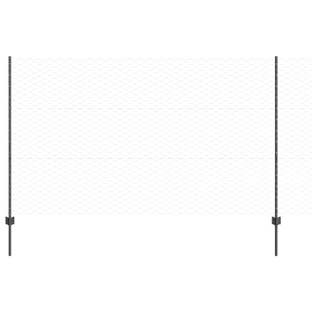 Heksagonalna ograda s stubom 25 x 1,4 m Čelik premazan PVC-om