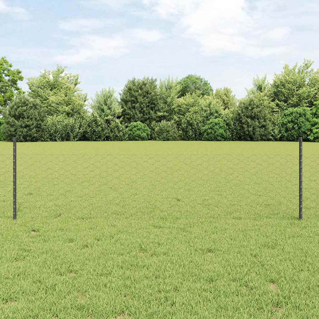 Zavarena žičana ograda 50 x 0,5 m (Š x V) Čelik premazan PVC-om