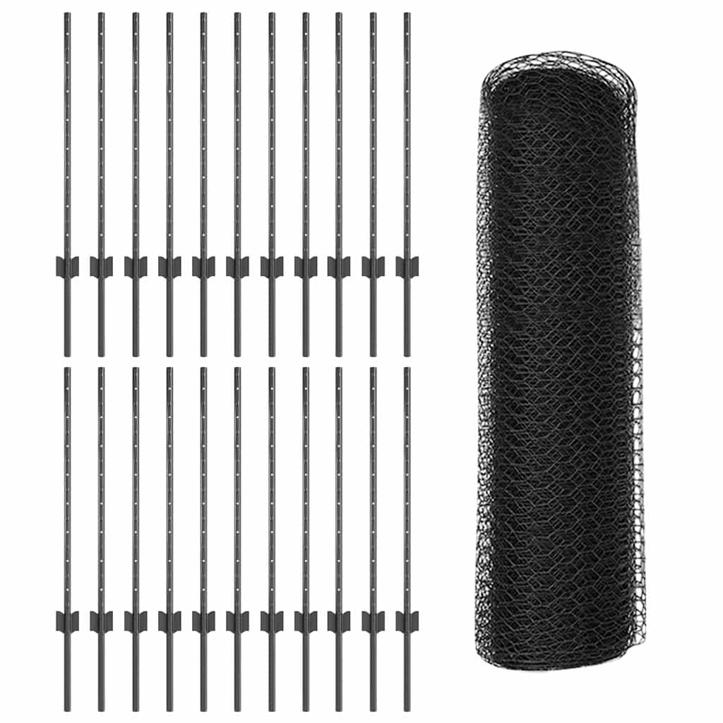 Zavarena žičana ograda 50 x 0,8 m (Š x V) Čelik premazan PVC-om