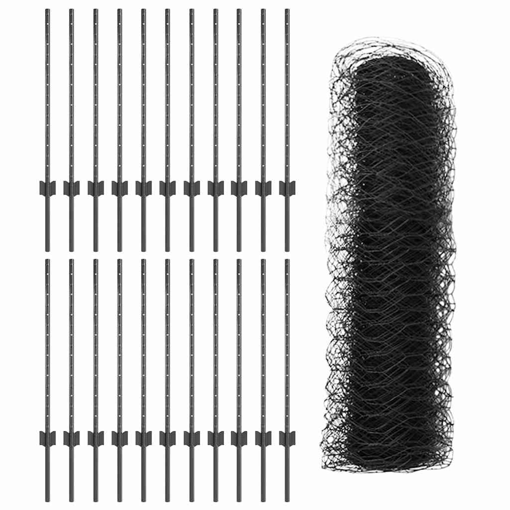 Zavarena žičana ograda 50 x 0,8 m (Š x V) Čelik premazan PVC-om