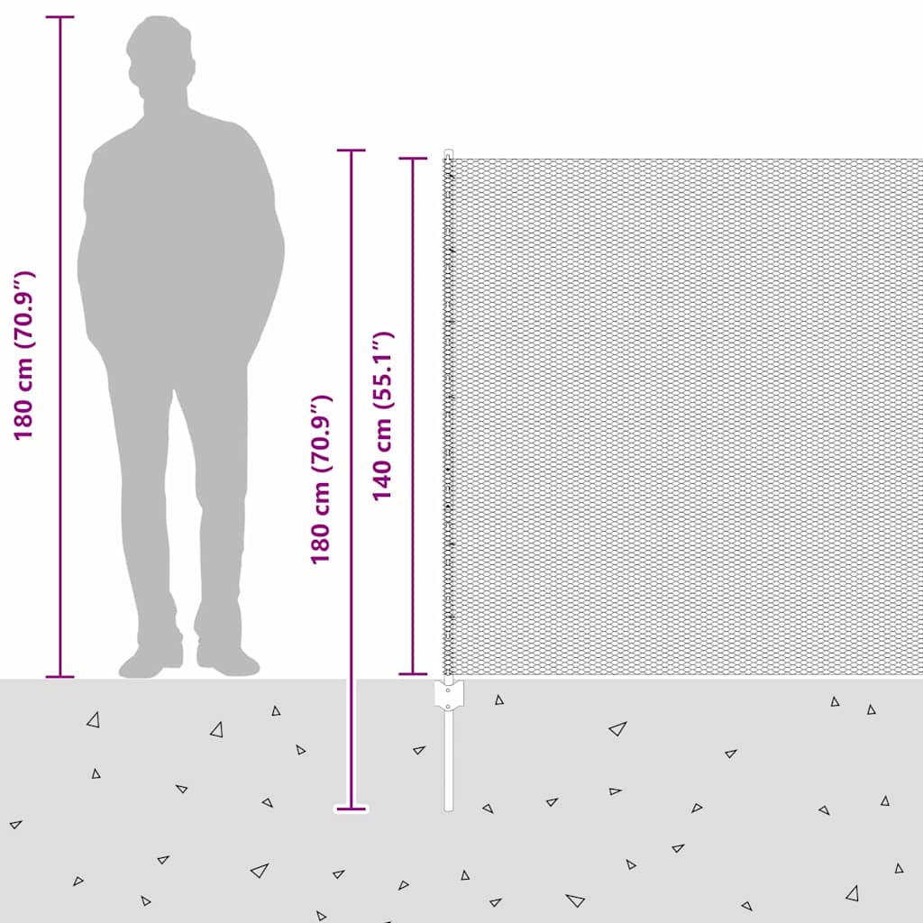 Heksagonalna ograda s stubom 50 x 1,4 m Čelik premazan PVC-om