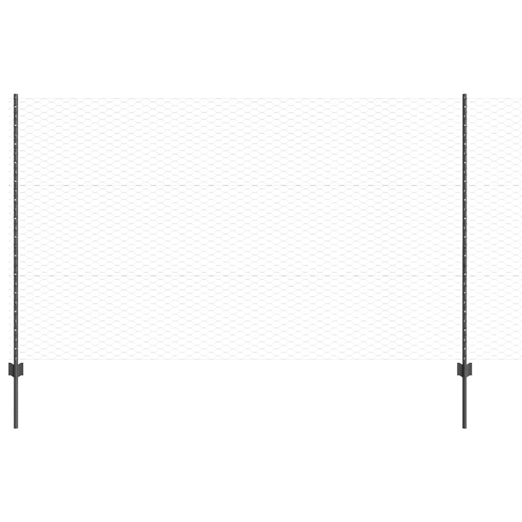 Heksagonalna ograda s stubom 50 x 1,4 m Čelik premazan PVC-om