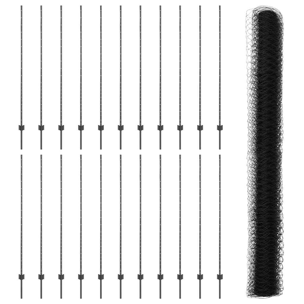 Zavarena žičana ograda 50 x 1,5 m (Š x V) Čelik premazan PVC-om